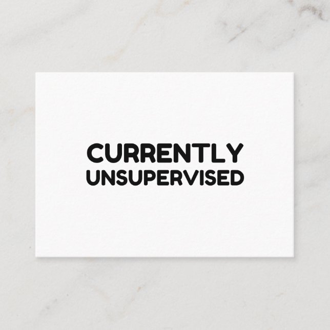 Cartão De Visita Atualmente sem supervisão (Frente)