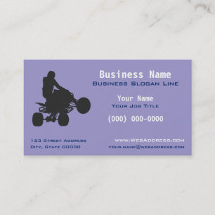 Cartão De Visita ATV Quad Personalizado Off-Road e Powersports