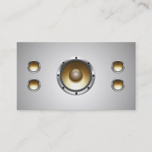 Cartão de visita audio legal do DJ dos (Frente)