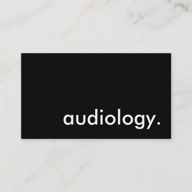 Cartão De Visita audiologia. (Frente)