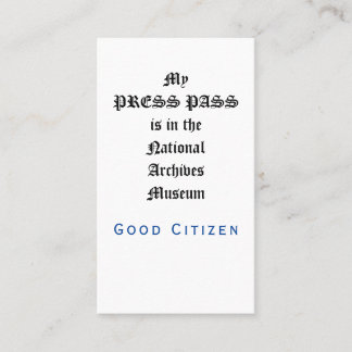 Cartão De Visita Auditoria de Alteração 1rua - My Press Pass