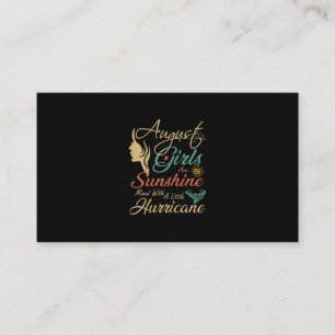 Cartão De Visita August Girls Are Sunshine Aniversário
