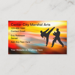Cartão De Visita Aula de Instrução de Artes Marciais