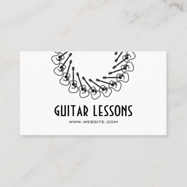 Cartão De Visita Aulas de Guitarra (Frente)