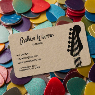 Cartão De Visita Aulas de Guitarra Elétrica Músico Professor de Mús