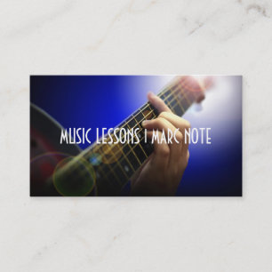 Cartão De Visita Aulas de Guitarra Música Instrutor de Instrumento