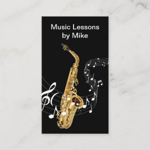 Cartão De Visita Aulas de Música Instrumento Musical