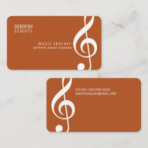 Cartão De Visita Aulas particulares de música / professor terracott