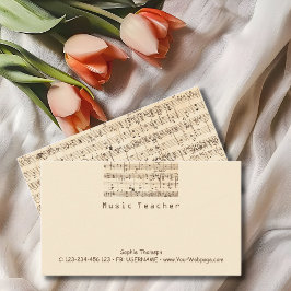 Cartão De Visita Aulas particulares para professores de música