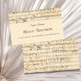 Cartão De Visita Aulas particulares para professores de música