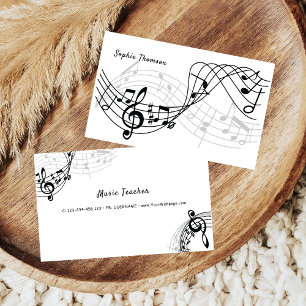 Cartão De Visita Aulas particulares para professores de música