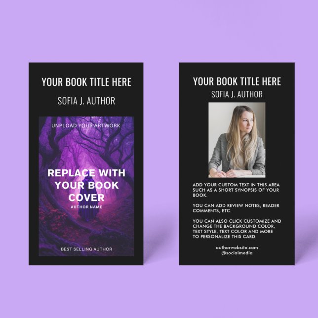 Cartão De Visita Aumentando a Assinatura do Livro L Autor Foto do A (Criador carregado)