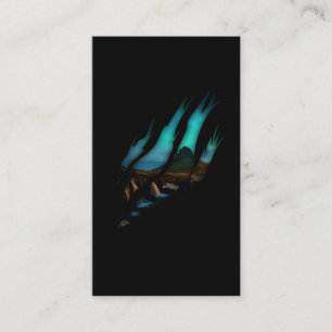 Cartão De Visita Aurora Borealis Torn Alaska Night