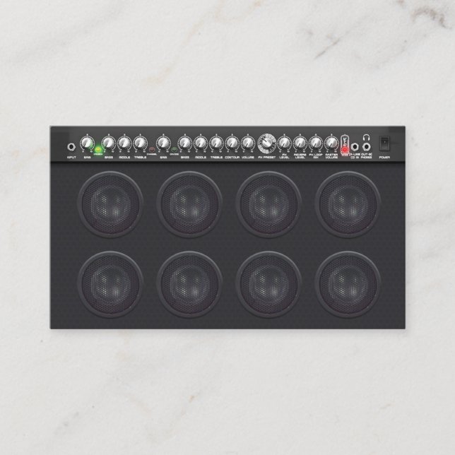 Cartão De Visita Auto-falantes amplificadores de Engenheiro de som (Frente)