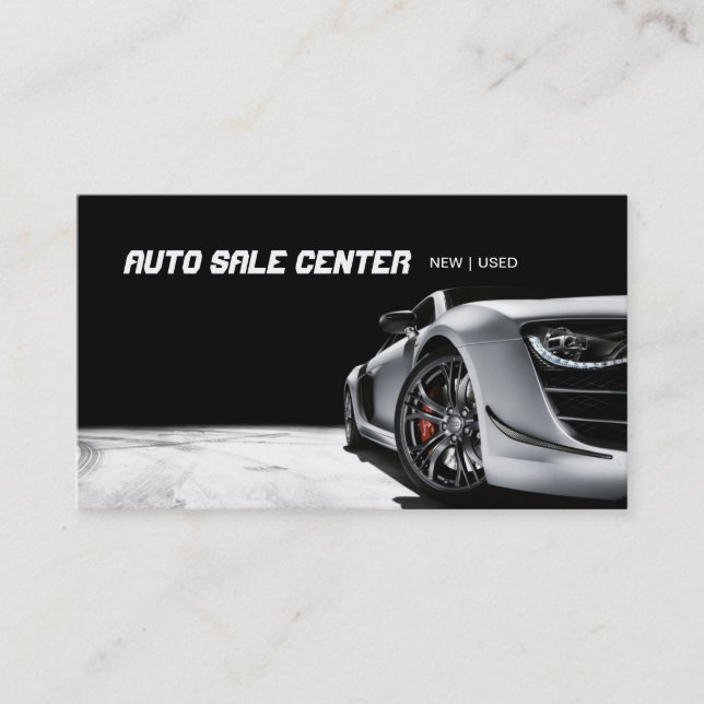 Cartão De Visita Auto Sale Car Dealership Business Card (Frente)