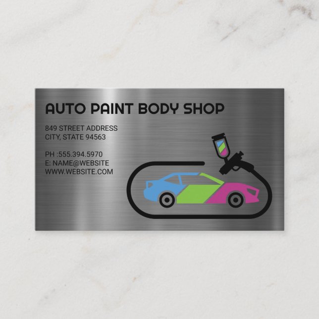 Cartão De Visita Auto Support | Car Paint Jobs (Frente)