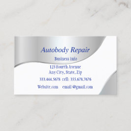 Cartão De Visita Autobody Repair Shiny Metal Background