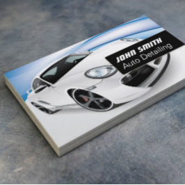 Cartão De Visita Automaticamente Detalhado Lave Moderna do Carro