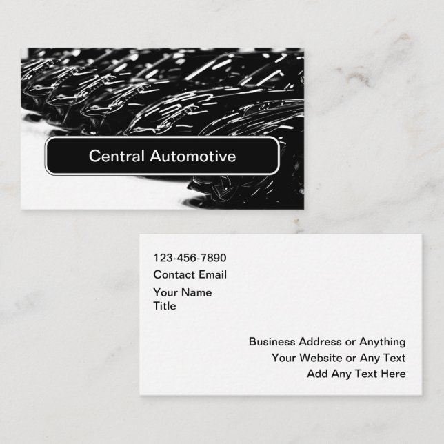 Cartão De Visita Automotive Cool Business Cards Design (Frente/Verso)