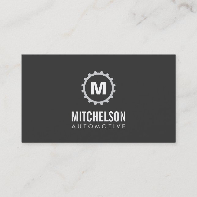 Cartão De Visita Automotive Gear First 2 Auto Repair, Mecânico (Frente)