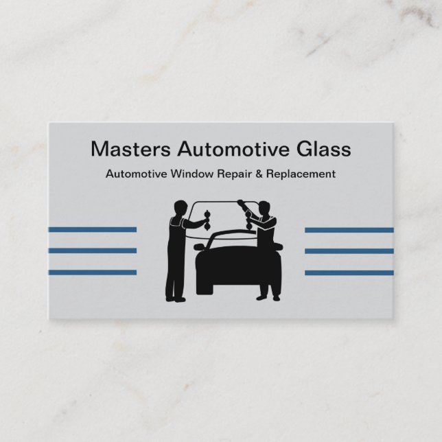 Cartão De Visita Automotive Glass Repair Replacement Business Cards (Frente)