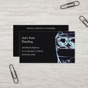 Cartão De Visita Automotive headlight American Muscar