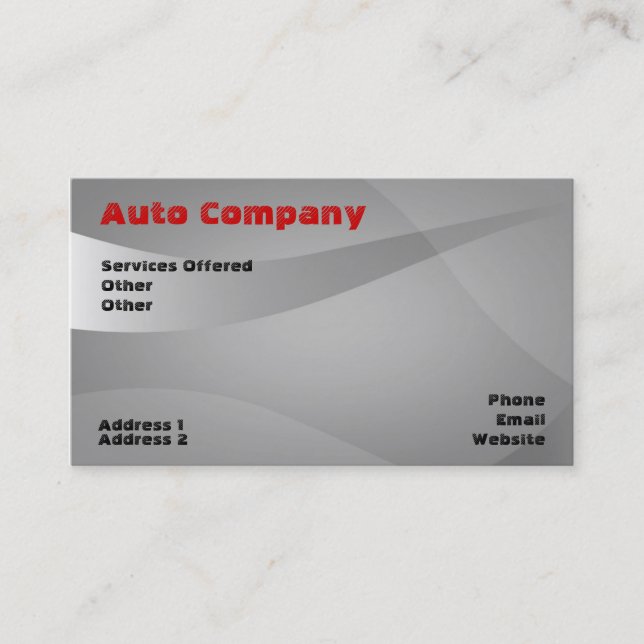 cartão de visita automotivo (Frente)
