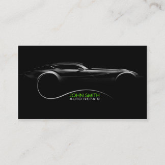 Cartão de visita automotriz à moda