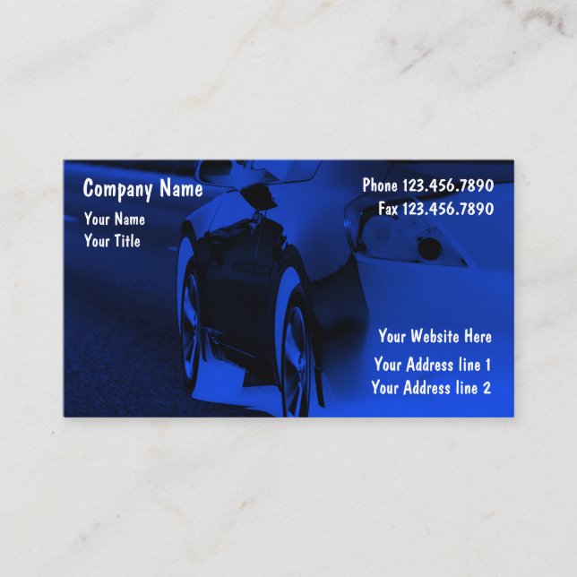 Cartão De Visita Automotriz moderno original (Frente)