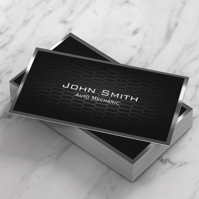 Cartão De Visita Automóvel Automático Mecânico Metálico com Estrutu (Criador carregado)