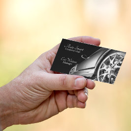 Cartão De Visita Automóvel Black Professional Elegante
