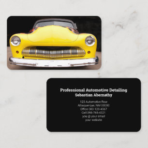 Cartão De Visita Automóvel Personalizado Ocupação Amarelo Autom