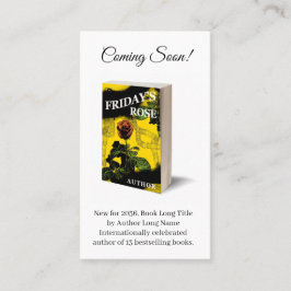 Cartão De Visita Autor de Promoção de Livro Escritor de Negócios