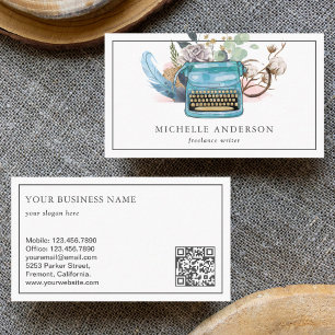Cartão De Visita Autor do Gravador de Código QR do Escritor de Digi