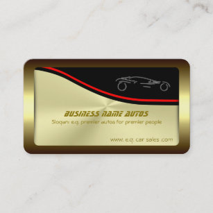 Cartão De Visita Autotrade Car - Silver Sportscar no efeito do ouro