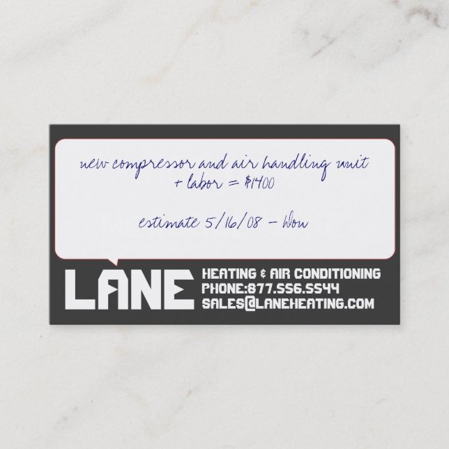 Cartão De Visita Avaliações grandes da caixa (Frente)