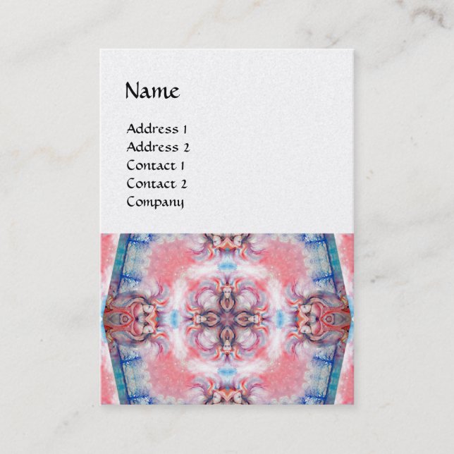 Cartão De Visita AVALON 4,cor-de-rosa azul (Frente)