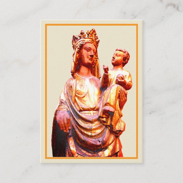 Cartão De Visita Ave Maria rezando (Frente)