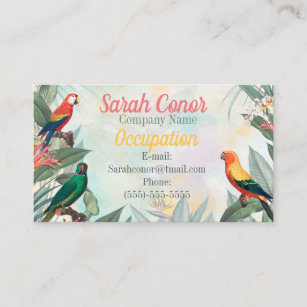 Cartão De Visita Aves Exóticas