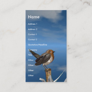 CARTÃO DE VISITA AVES HÍPICAS/MAMA VERMELHA DE ROBINA