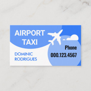 Cartão De Visita Avião Táxi Avião decolando
