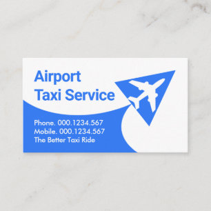 Cartão De Visita Avião Táxi Descolando Céus
