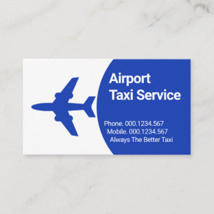 Cartão De Visita Avião Táxi Voando Céus Azuis