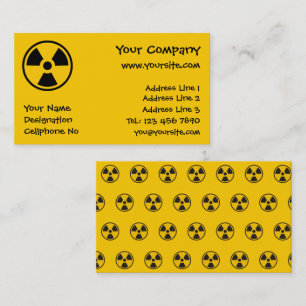 Cartão De Visita Aviso de Radioatividade