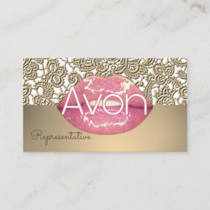 Cartão De Visita Avon - estética personalizada de cor-de-rosa e re