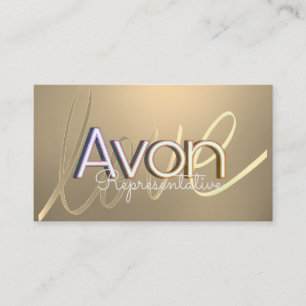Cartão De Visita Avon personalizado ouro