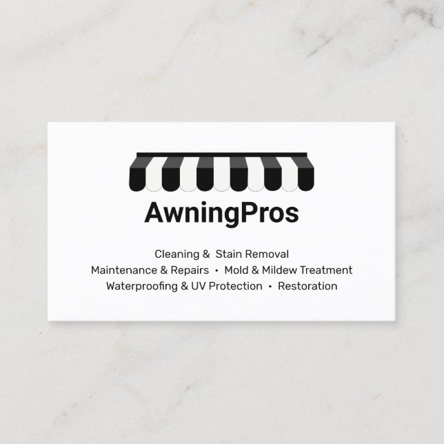Cartão De Visita Awning Cleaner (Frente)