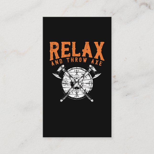 Cartão De Visita Ax Jogando Jogador De Madeira Piada Ax Theler (Frente)