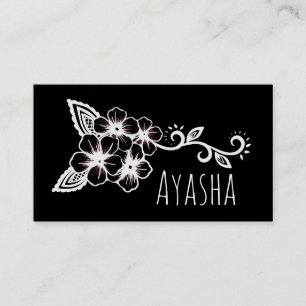 Cartão De Visita Ayasha Indígenas Floral