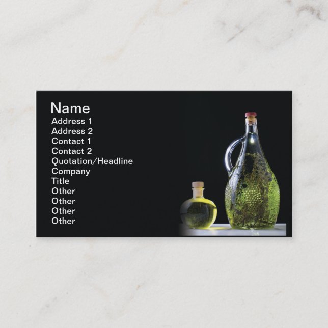 Cartão De Visita Azeite e aguardente (Frente)